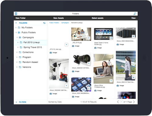OpenText Media Management Tablet layout OpenText Media Management Tablet layout