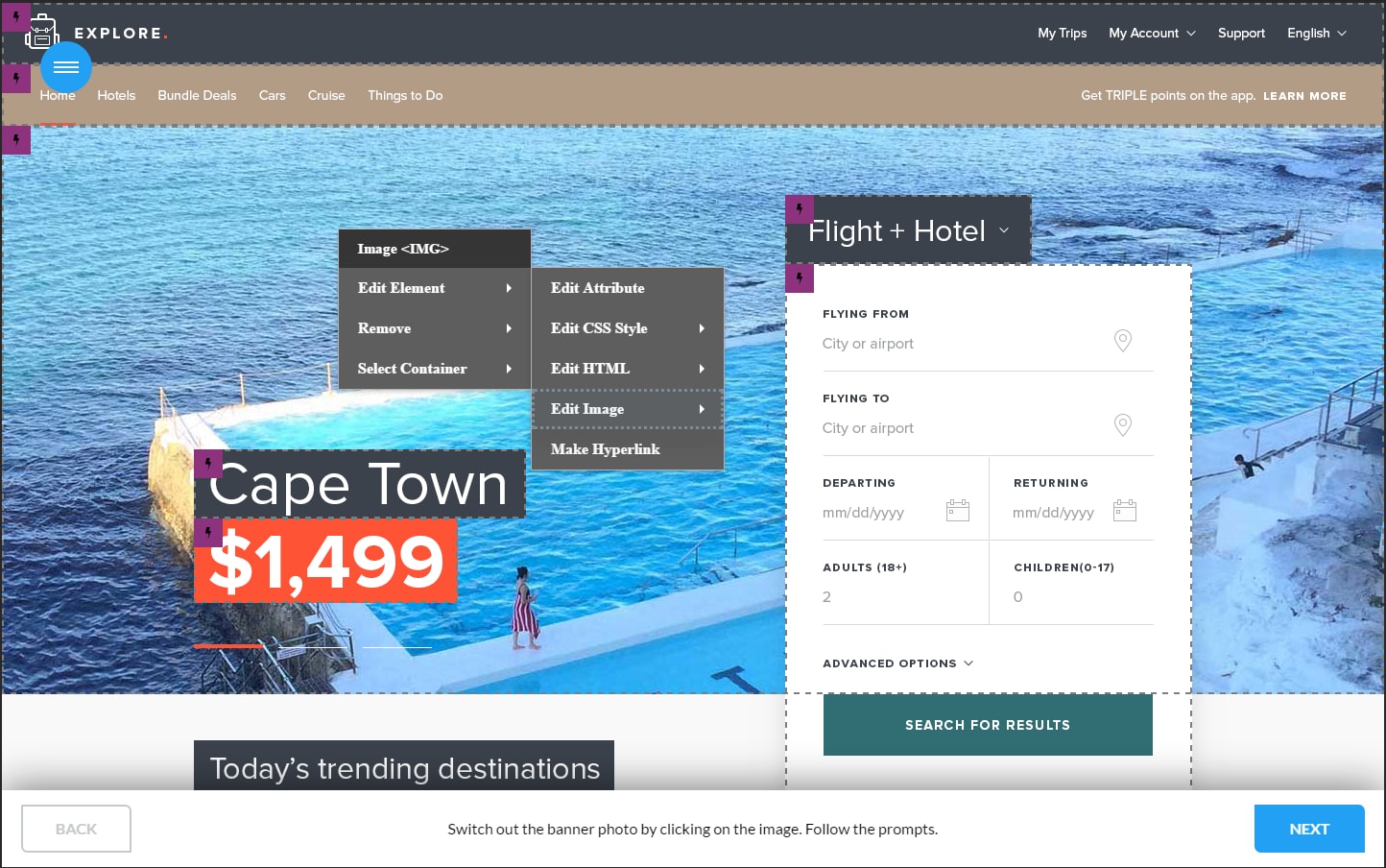 HTML2Template Click Through Demo