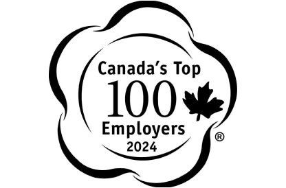 Logotipo do prêmio 100 melhores empregadores do Canadá 2024