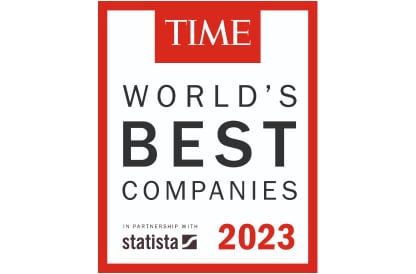 2023年《時代》雜誌全球最佳公司獎徽標