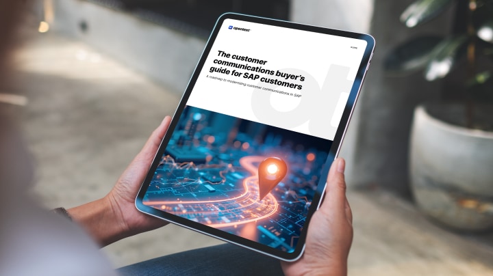 Kundkommunikation för SAP köpguide på surfplatta