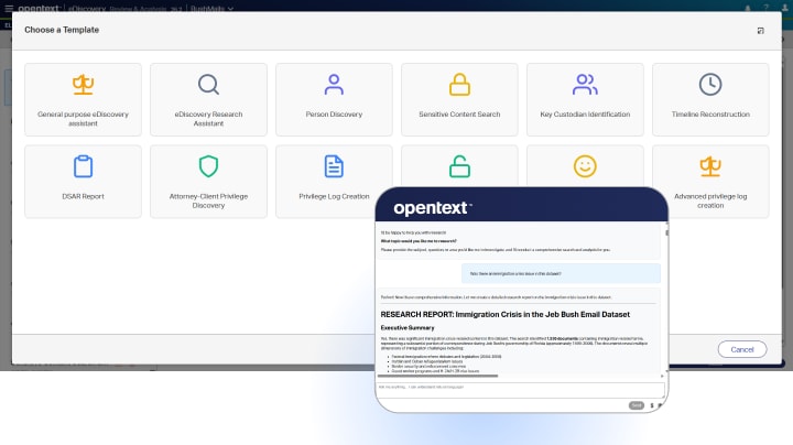 eDiscovery Aviator 에이전틱 AI 작업 공간