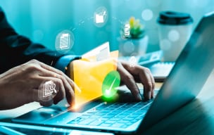 person on a laptop