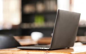 Laptop on a desk