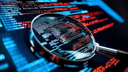 ScanCentral DAST magnifying glass on code image