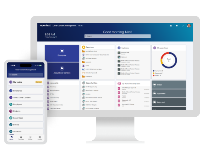 Opentext core content management newsletter image