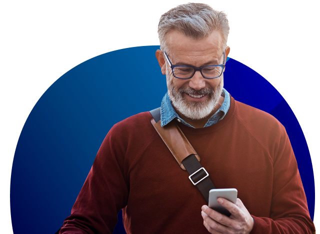Image of person looking at mobile device