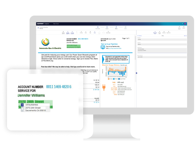OpenText Capture screen detail