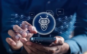 Person texting on mobile phone