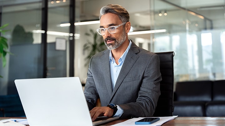 person working on laptop