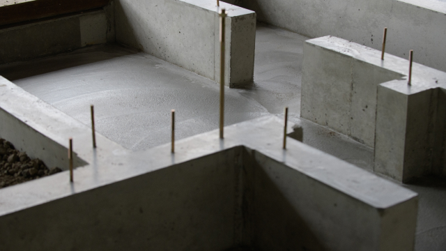 concrete pillar in construction site