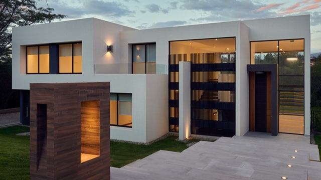 Exterior of a modern home