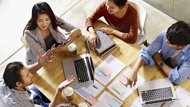 Meeting around a table