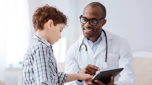 Doctor speaking with patient