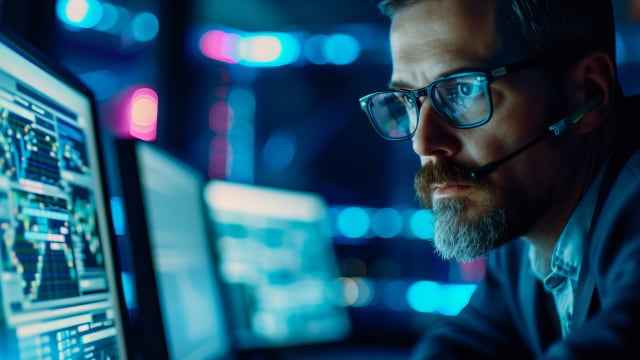 A person in a high-tech environment 