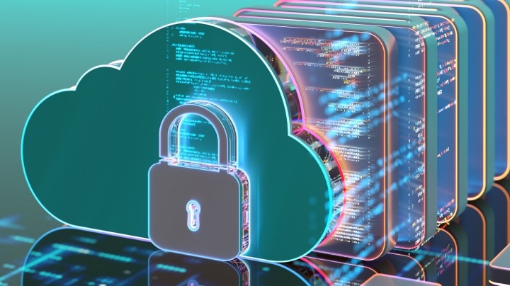 A digital display of cloud security application