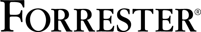Forrester black and white logo