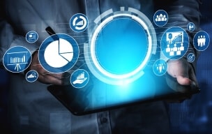 Hands holding a tablet