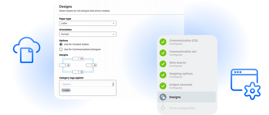 OpenText Core Communications interface collage