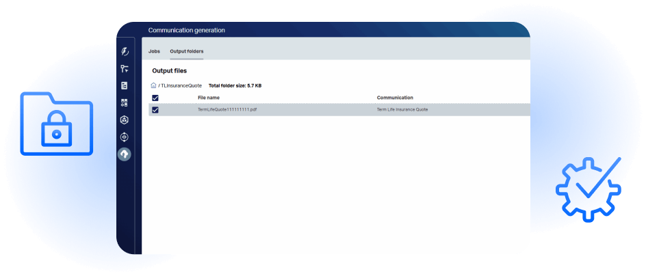 OpenText Core Communications communication generation interface collage