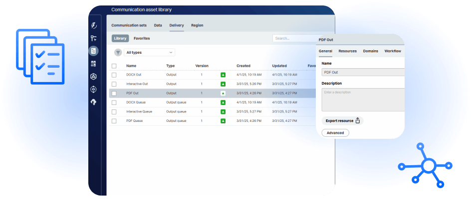OpenText Core Communications asset library collage
