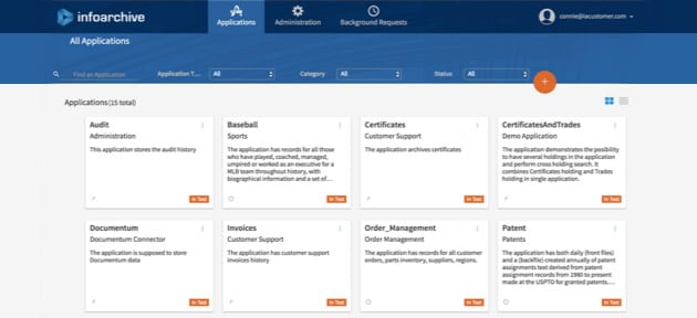 Picture of OpenText InfoArchive tools.