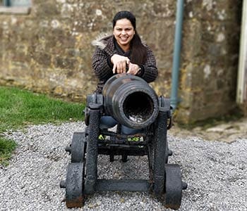 Arzoo visiting a castle