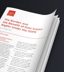 Cover image of the Digital Clarity Group Insight Brief called The Burden and the Benefit of Data Subject Rights Under the GDPR.