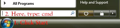 windows 7 cmd command for mac address